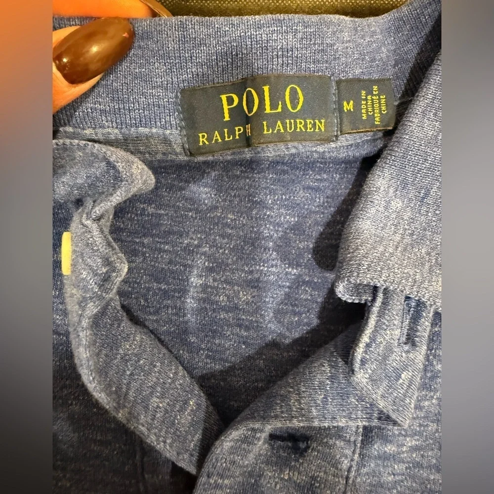 🔥Polo Ralph Lauren Men's Classic Blue Polo Shirt Sz M EUC🔥